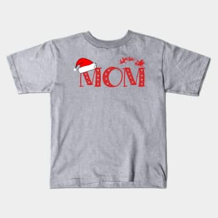 Christmas Family Name "Mom" Photo Design Shirt Kids T-Shirt